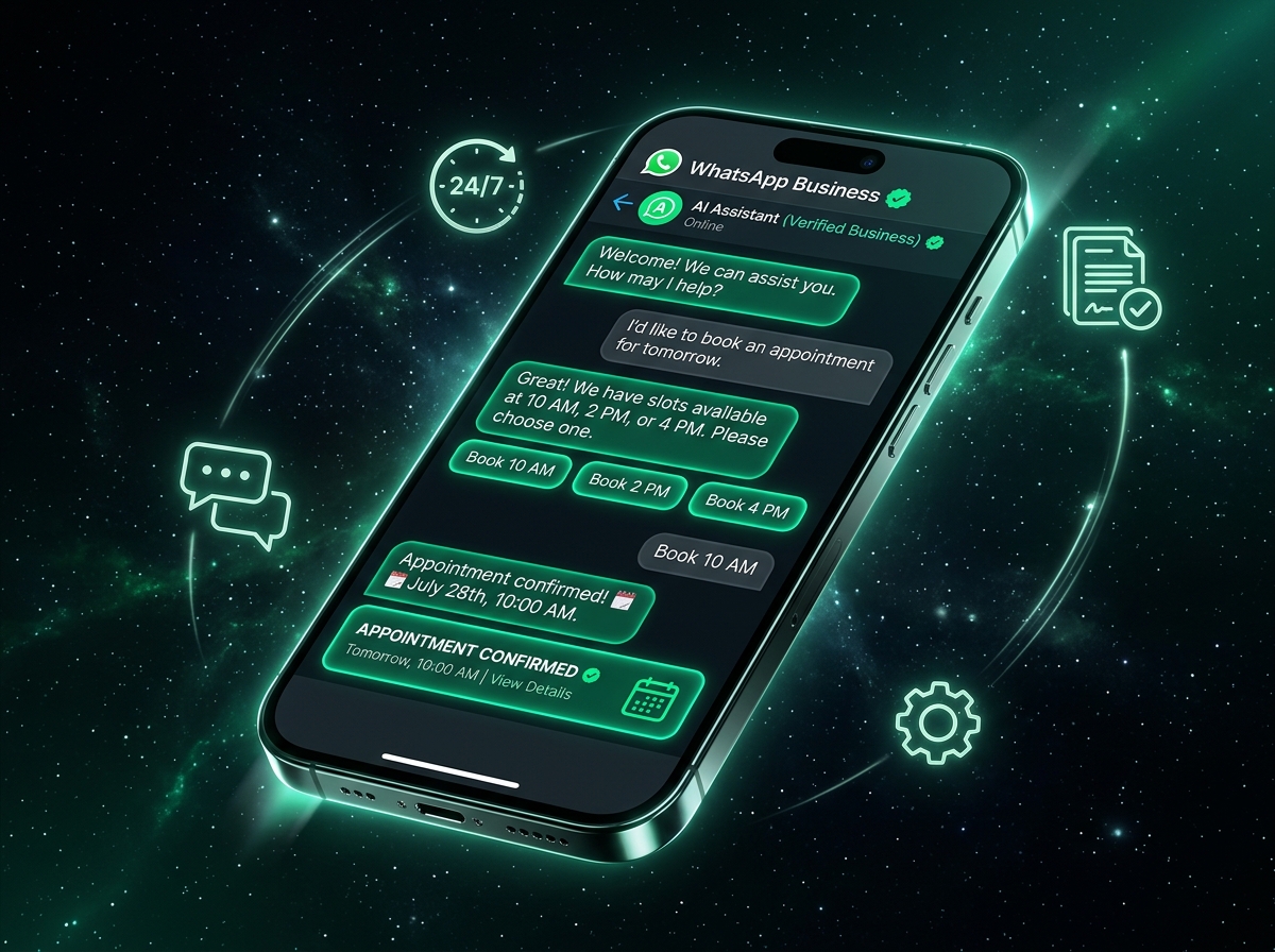 Agent WhatsApp Business IA en pleine conversation